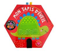 Mon tapis d'éveil - livre a déplier pour former un tapis - avec des surfaces en silicone, des matières a toucher et un miroir