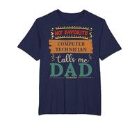 Mon Technicien Informatique préféré m'appelle Papa T-Shirt, Homme Grandes Tailles, Bleu Marine, 2X Tall