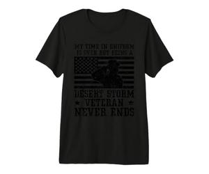 Mon Temps en Uniforme est terminé, mais en Tant Que vétéran de la tempête du désert T-Shirt Haut de Gamme