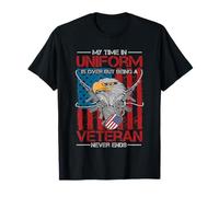 Mon Temps en Uniforme est terminé, mais être Un vétéran ne s'arrête jamais T-Shirt