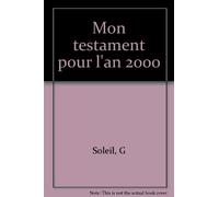 Mon testament pour l'an 2000