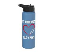 Mon thérapeute a 4 pattes, propriétaire de chien Stainless Steel Insulated Water Bottle