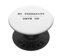Mon thérapeute a abandonné Face Melting Graphic Funny PopSockets PopGrip Adhésif