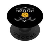 Mon thérapeute a abandonné Face Melting Graphic Funny PopSockets PopGrip Adhésif