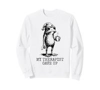 Mon thérapeute a abandonné Funny Frog Meme Retro Sweatshirt