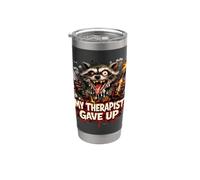 Mon thérapeute a abandonné l'art d'horreur de Psycho Raccoon Gobelet isotherme en acier inoxydable double paroi