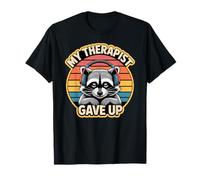 Mon thérapeute a abandonné Le mème rétro Funny Raccoon T-Shirt