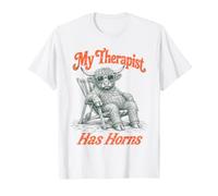 Mon thérapeute a des Cornes, Une Vache des Highlands Funny T-Shirt