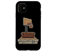 Mon thérapeute a Un Cerceau et Un Ballon de Basket en Bois Franc Coque pour iPhone 11