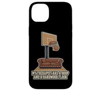 Mon thérapeute a Un Cerceau et Un Ballon de Basket en Bois Franc Coque pour iPhone 14 Plus