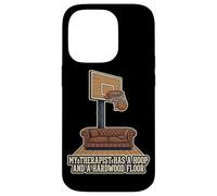 Mon thérapeute a Un Cerceau et Un Ballon de Basket en Bois Franc Coque pour iPhone 14 Pro