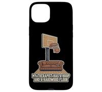 Mon thérapeute a Un Cerceau et Un Ballon de Basket en Bois Franc Coque pour iPhone 15 Plus