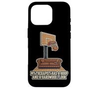 Mon thérapeute a Un Cerceau et Un Ballon de Basket en Bois Franc Coque pour iPhone 16 Pro