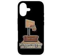 Mon thérapeute a Un Cerceau et Un Ballon de Basket en Bois Franc Coque pour iPhone 17