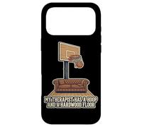 Mon thérapeute a Un Cerceau et Un Ballon de Basket en Bois Franc Coque pour iPhone 17 Pro Max