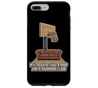 Mon thérapeute a Un Cerceau et Un Ballon de Basket en Bois Franc Coque pour iPhone 7 Plus/8 Plus