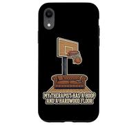 Mon thérapeute a Un Cerceau et Un Ballon de Basket en Bois Franc Coque pour iPhone XR