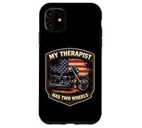 Mon thérapeute a Une Moto Chopper à Deux Roues America USA Coque pour iPhone 11
