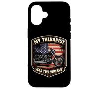 Mon thérapeute a Une Moto Chopper à Deux Roues America USA Coque pour iPhone 16