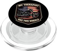 Mon thérapeute a Une Moto Chopper à Deux Roues America USA PopSockets PopGrip pour MagSafe