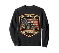 Mon thérapeute a Une Moto Classique à Deux Roues | Biker American Sweatshirt