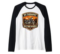Mon thérapeute a Une Moto Classique à Deux Roues | Biker Funny Manche Raglan