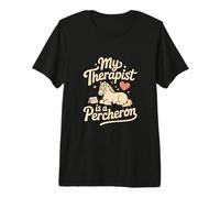 Mon thérapeute est Un Cheval Percheron T-Shirt Haut de Gamme