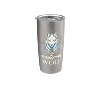 Mon Theriotype Est Un Loup Lune Celeste Gobelet isotherme en acier inoxydable double paroi