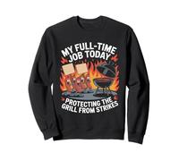 Mon travail à plein temps aujourd'hui Protéger la fête du travail du grill Sweatshirt