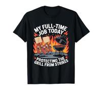 Mon travail à plein temps aujourd'hui Protéger la fête du travail du grill T-Shirt