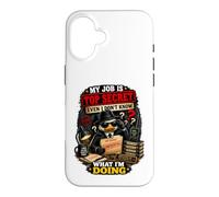 Mon Travail est Top Secret même si Je ne Sais Pas ce Que Je Fais de drôle Coque pour iPhone 16