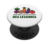 Mon Truc C’est De Cultiver des Légumes Humour Jardinage PopSockets PopGrip Adhésif