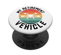 Mon véhicule de retraite drôle drone pilote retraite PopSockets PopGrip Adhésif