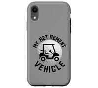 Mon véhicule de retraite drôle golfeur retraite chariot de golf Coque pour iPhone XR