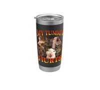 Mon ventre me fait vraiment mal Chat intolérant au lactose Gobelet isotherme en acier inoxydable double paroi