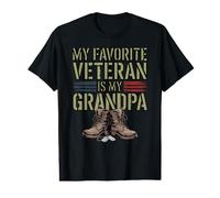 Mon vétéran préféré est la Journée des Anciens Combattants de Mon Grand-père T-Shirt Graphique avec Valeur