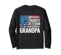 Mon vétéran préféré est ma Famille de Petite-Fille Grand-père Manche Longue