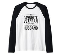 Mon vétéran préféré est Mon Mari Patriotique Manche Raglan