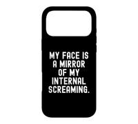Mon Visage est Le Miroir de Mes cris intérieurs Witty Coque pour iPhone 17 Pro Max