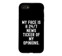 Mon Visage est Un Journal d'actualités 24 Heures sur 24, 7 Jours sur 7, de Mes Opinions Witty Coque pour iPhone SE (2020) / 7/8