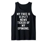 Mon Visage est Un Journal d'actualités 24 Heures sur 24, 7 Jours sur 7, de Mes Opinions Witty Débardeur