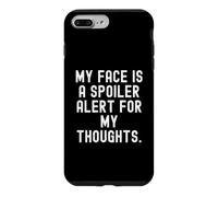 Mon Visage est Un Spoiler, Alerte à Mes pensées, drôles et sarcastiques Coque pour iPhone 7 Plus/8 Plus