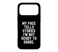 Mon Visage raconte des Histoires Que Je ne suis Pas prête à Partager Witty Coque pour iPhone 17 Pro Max