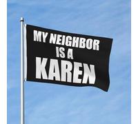 Mon voisin est un drapeau de jardin Karen, décoration d'été pour la maison, bannière double face, drapeaux de mode pour l'extérieur de la maison et de la cour
