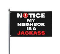 Mon voisin est un drapeau Jackass 3x5 drapeau Jackass noir 3x5 pieds avec drapeaux à œillets en métal bannières signe de cour