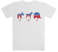 Mon Vote pour Les Amoureux des Chiens T-Shirt Blanc À Manches Courtes Kids Tee