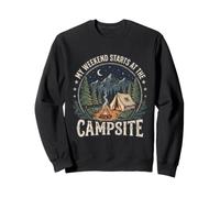 Mon W nd Commence au Camping - Funny Camping Outdoor Sweatshirt