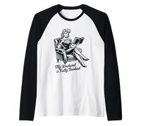Mon week-end est complet - Vintage Pin Up Girl Reading Manche Raglan