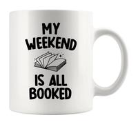 Mon Week-End Est Entièrement Réservé. Bibliothécaire Passionnée De Livres Tasses Céramique Tasse À Café Drôle Tasse 330Ml Pour Homme Collègue Ami