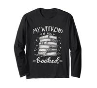 Mon Week-End est réservé Literary Pun Funny Bookworm Manche Longue